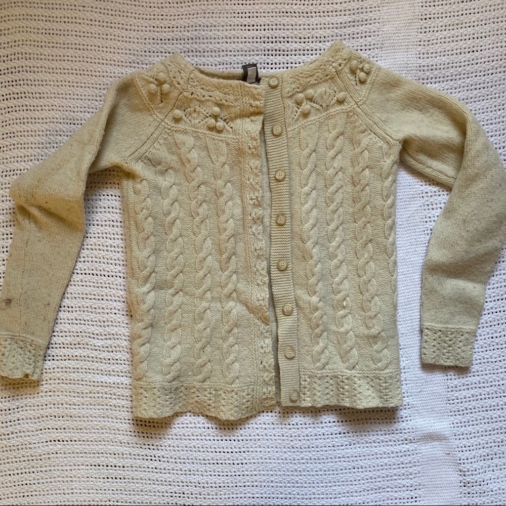 Ann Taylor Petite White Cardigan